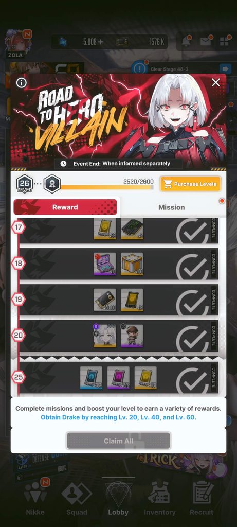 Road to Villain Event