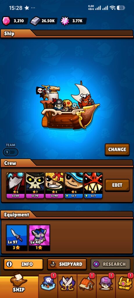 bounty bash heroes and equipment upgrade