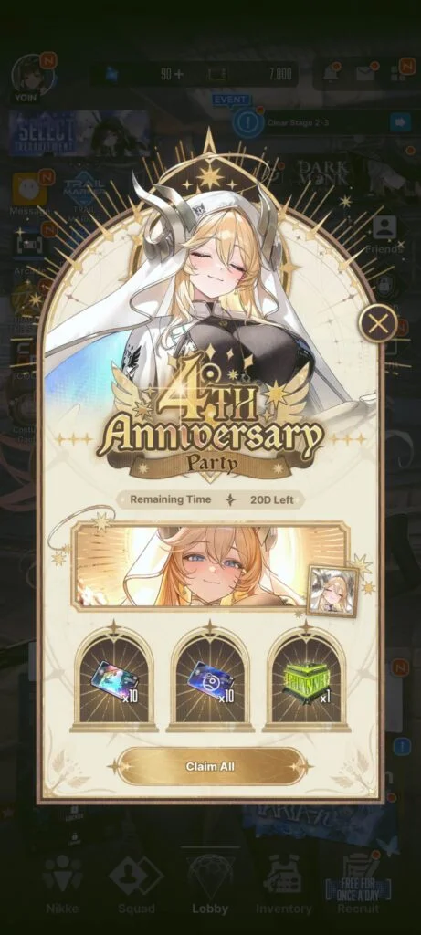 nikke 4th anniversary rewards