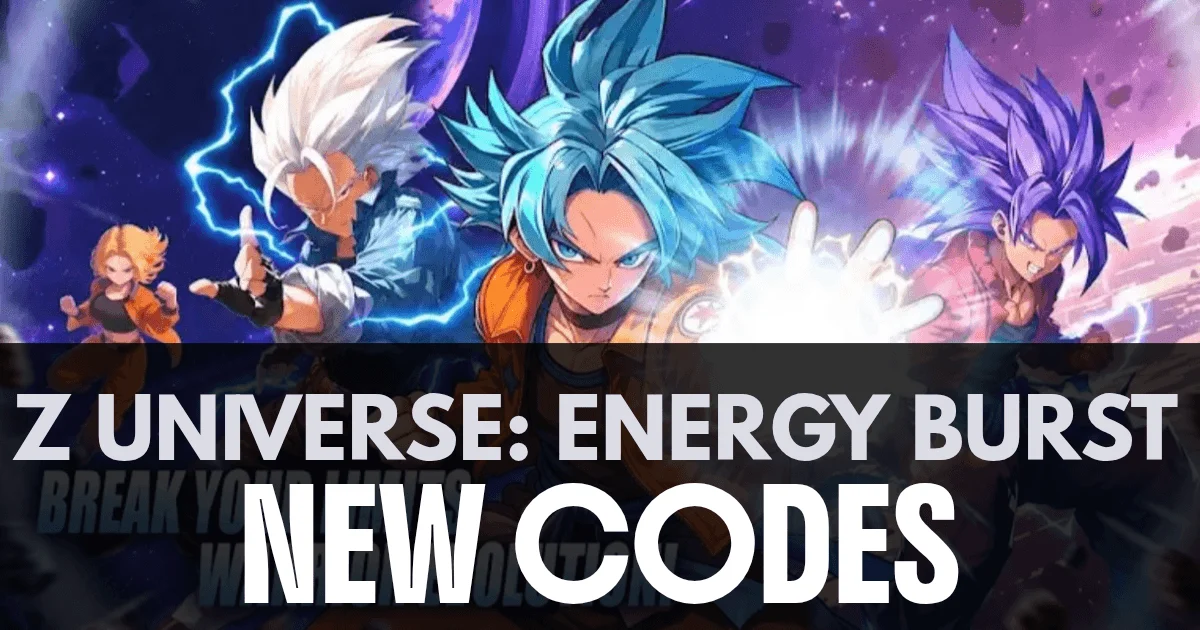 z universe energy burst redeem codes